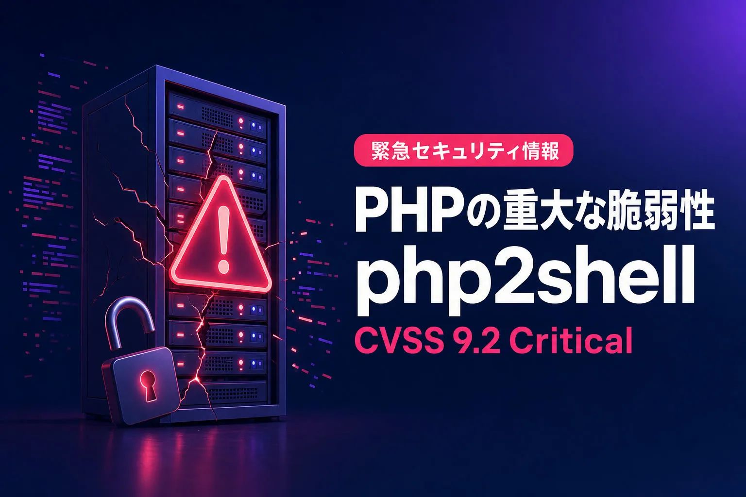 【PHP脆弱性 php2shell】CVE-2026-109618・109619（CVSS 9.2）とは？影響範囲・修正版・今すぐやるべき対策